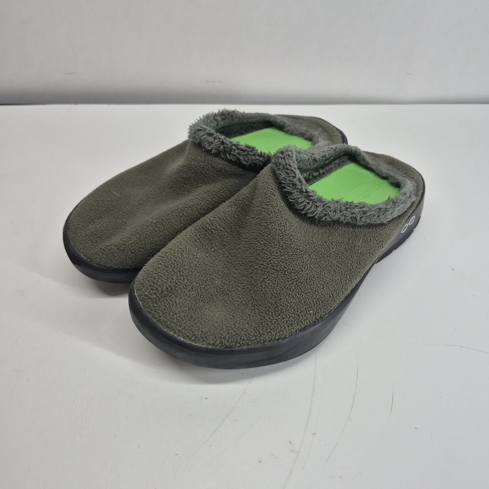 OOFOS OOcoozie Mule Mens Size 11 Green Slip On Recovery Sandals Casual Comfort